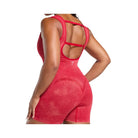 Gymshark Gains Seamless All-In-One Bodysuit Carmine Red