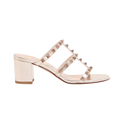 Valentino Rockstud Metallic Calfskin Leather Slide Sandal 60mm Skin