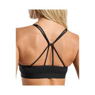 Gymshark Ruched Strappy Sports Bra Light Support Black