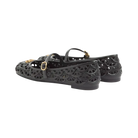 Valentino Ondette Rubber Ballerina With Scallop Pattern 05mm Black