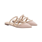 Valentino Patent Rockstud Ballet Mule Poudre