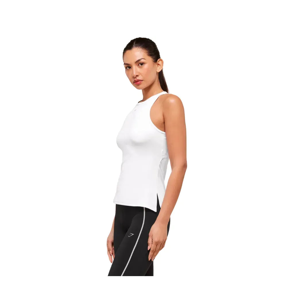 Gymshark Running Back Vent Tank White
