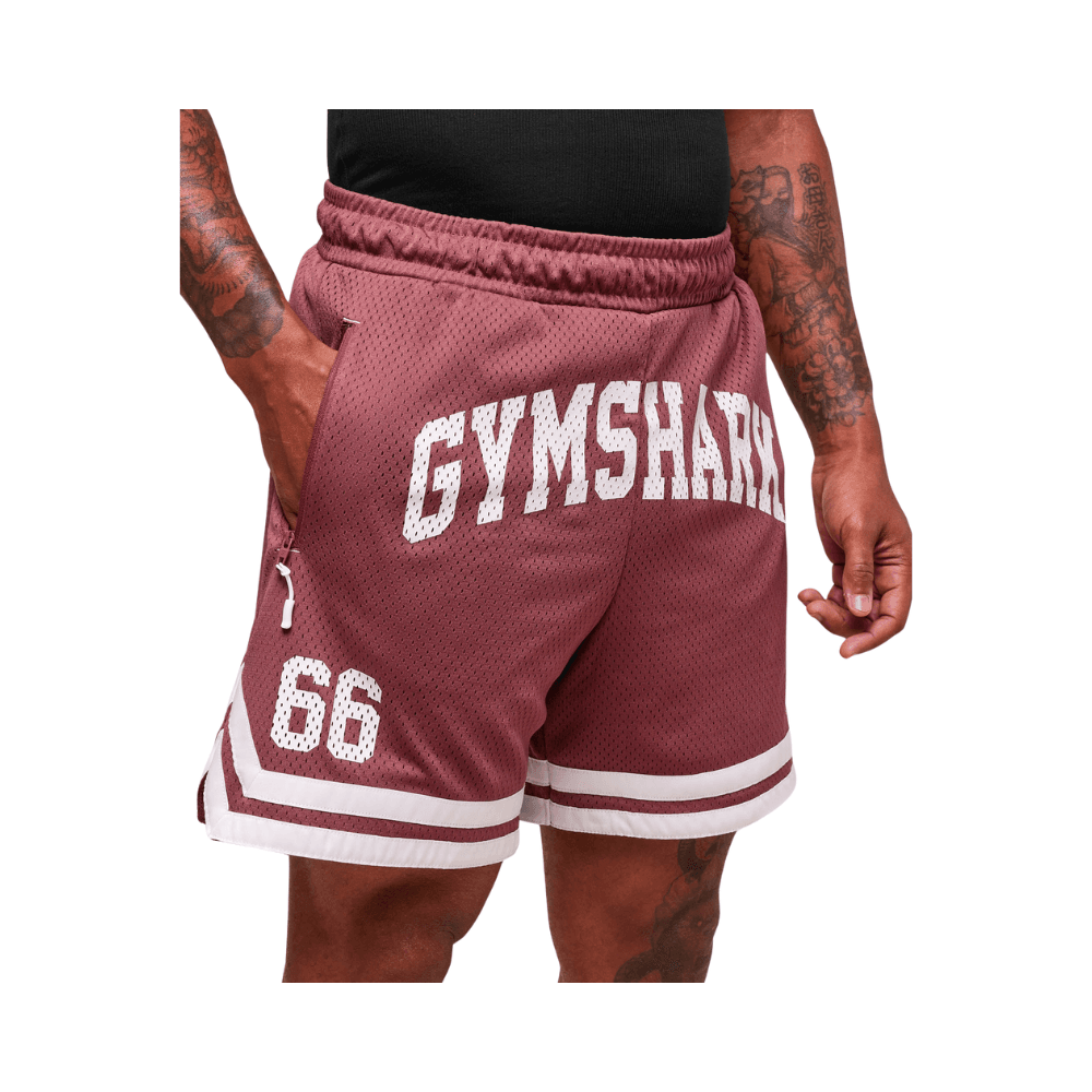 GymShark Varsity Mesh Shorts Washed Berry Pink