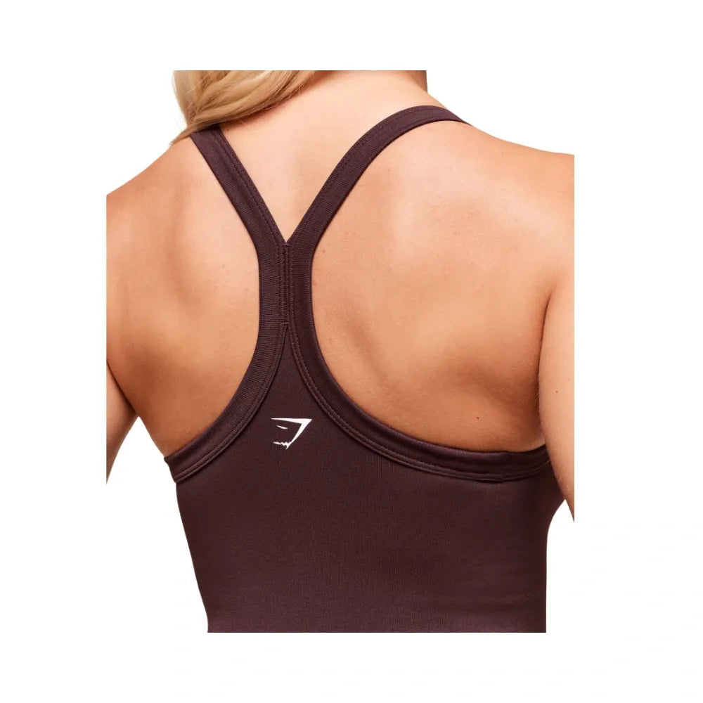 Gymshark Everyday Seamless Ribbed Midi Top Cherry Purple