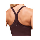 Gymshark Everyday Seamless Ribbed Midi Top Cherry Purple