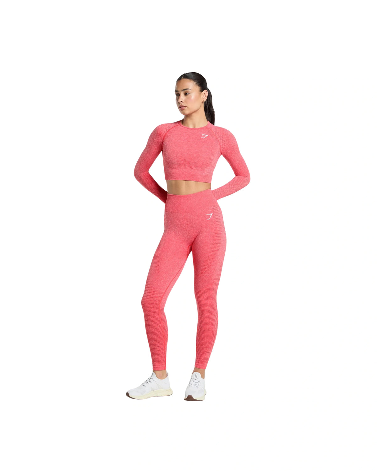 Gymshark Vital Crop Top Coral Red Marl