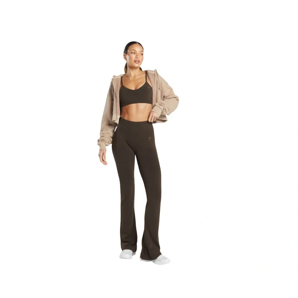 Gymshark Luxe Seamless Bralette - Light Support Walnut Brown Marl