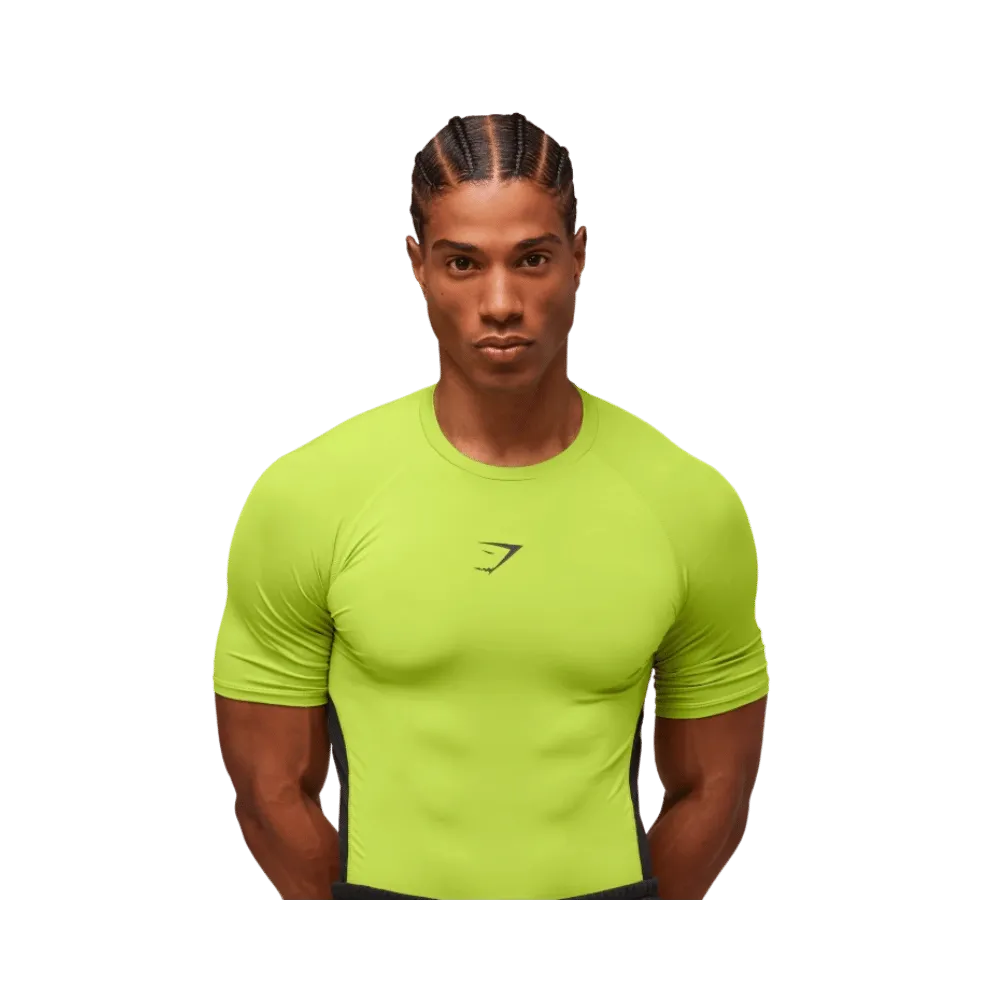 Gymshark Element Baselayer T-Shirt Zest Green/Black