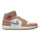 Air Jordan 1 Mid Rattan White College Grey