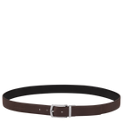 Longchamp Le Foulonné Men's belt Mocha/Black