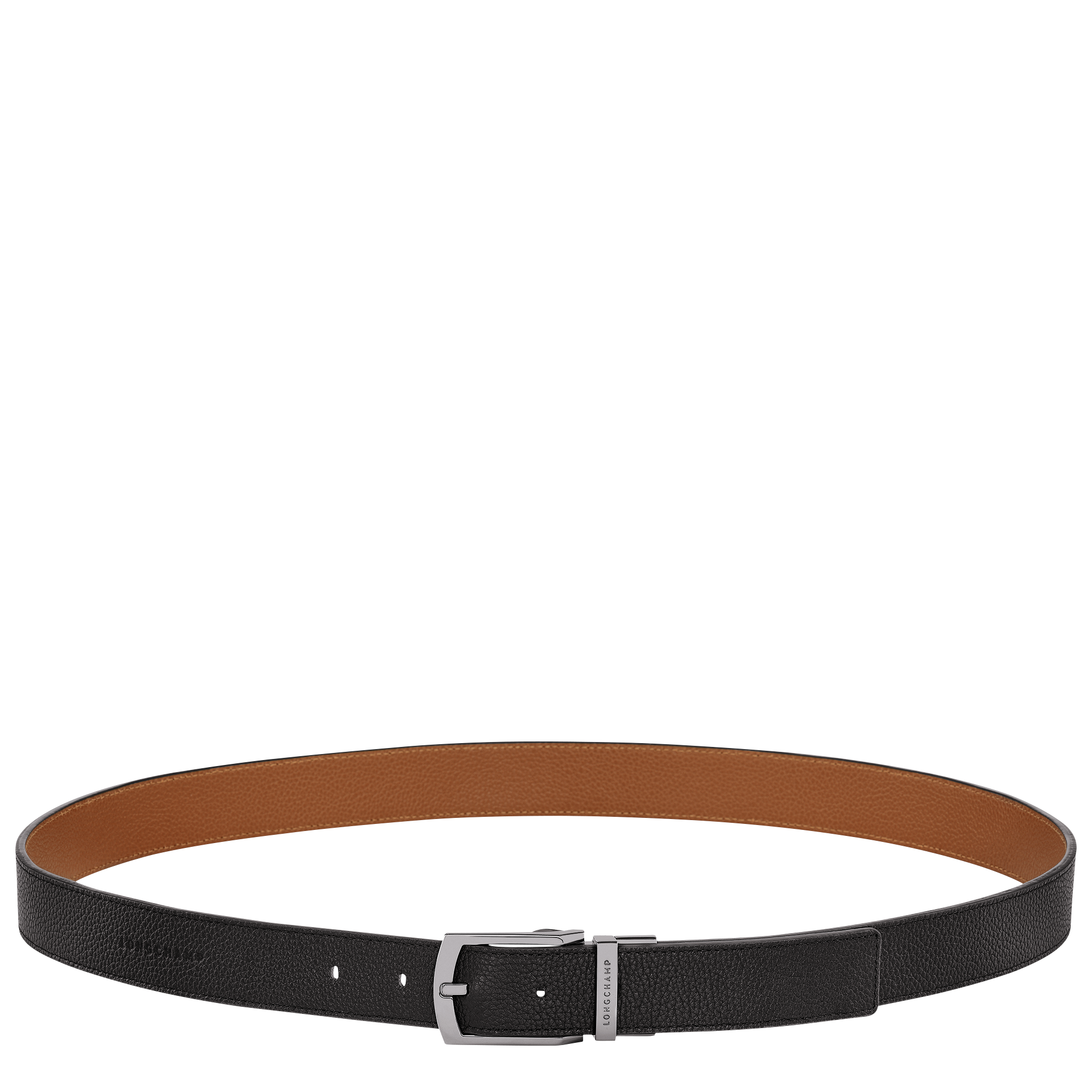Longchamp Le Foulonné Men's belt Black/Caramel