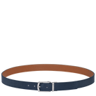 Longchamp Le Foulonné Men's belt Navy/Caramel