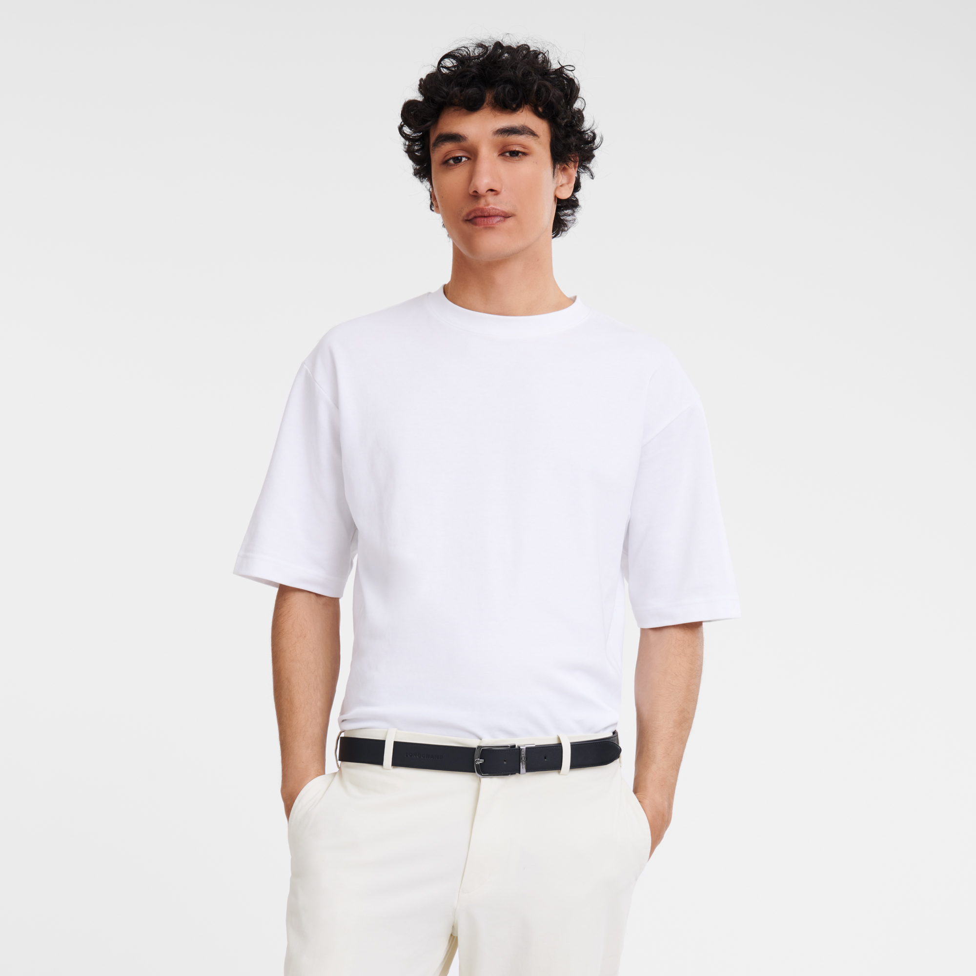 Longchamp Delta Box Men's belt Black/Navy