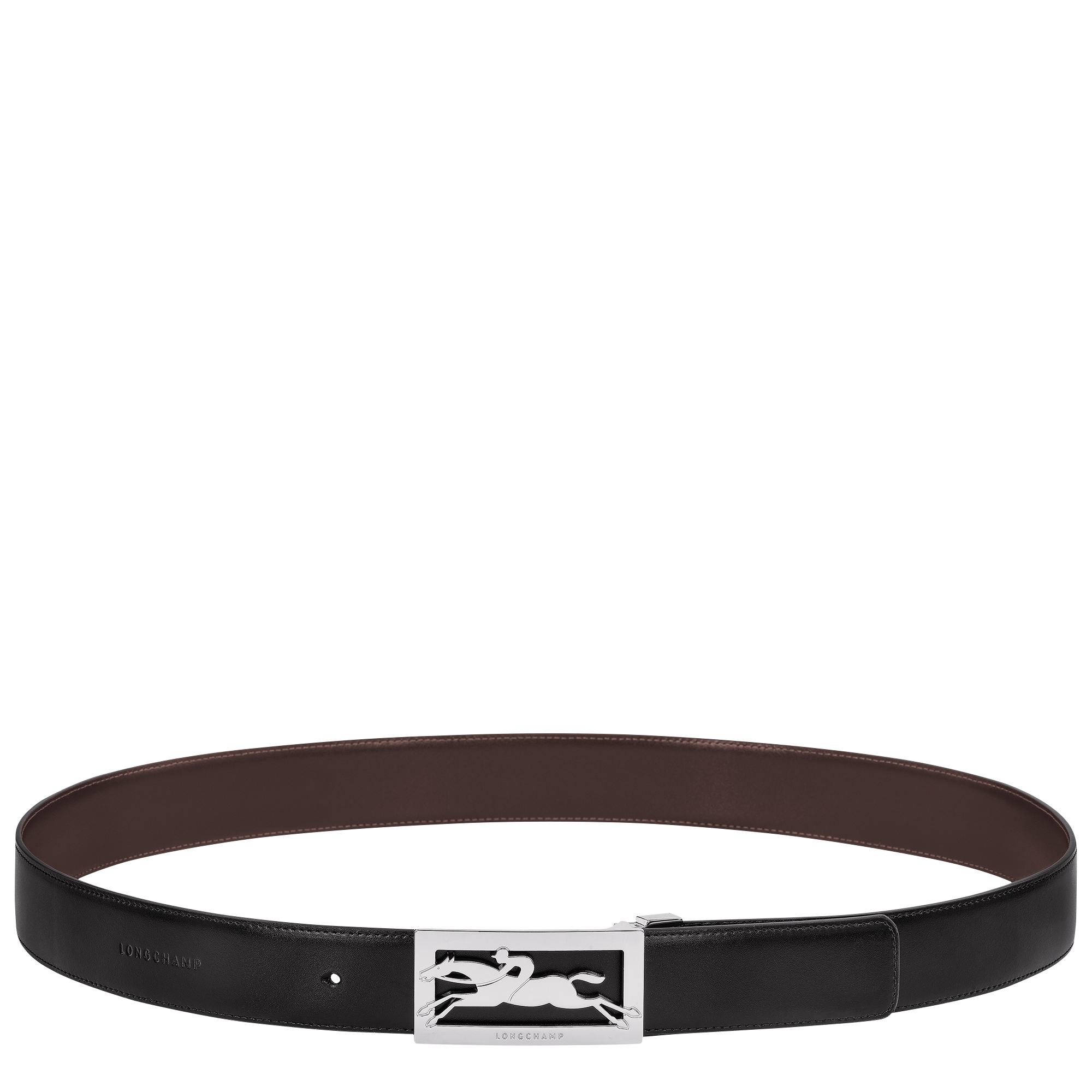 Longchamp Delta Box Men's belt Black/Mocha