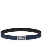 Longchamp Delta Box Men's belt Black/Navy