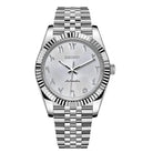 Seiko Mod Datejust White Arabic Textured