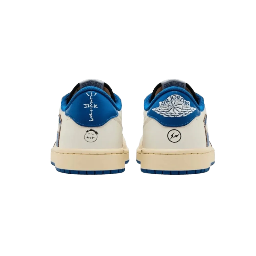 Nike Air Jordan 1 Retro Low OG Fragment x Travis Scott Sail Military Blue