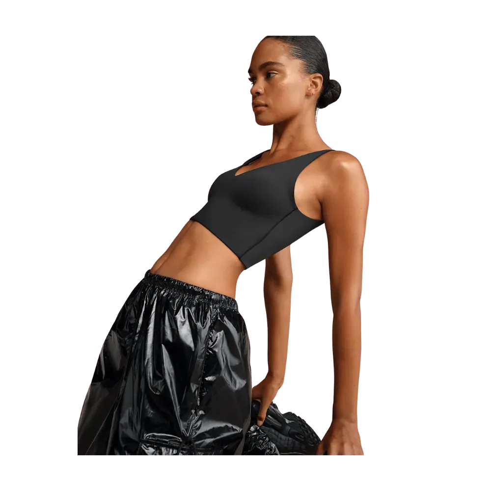 Nike X Skims Matte Women's V-Neck Long-Line Bra OBSIDIAN