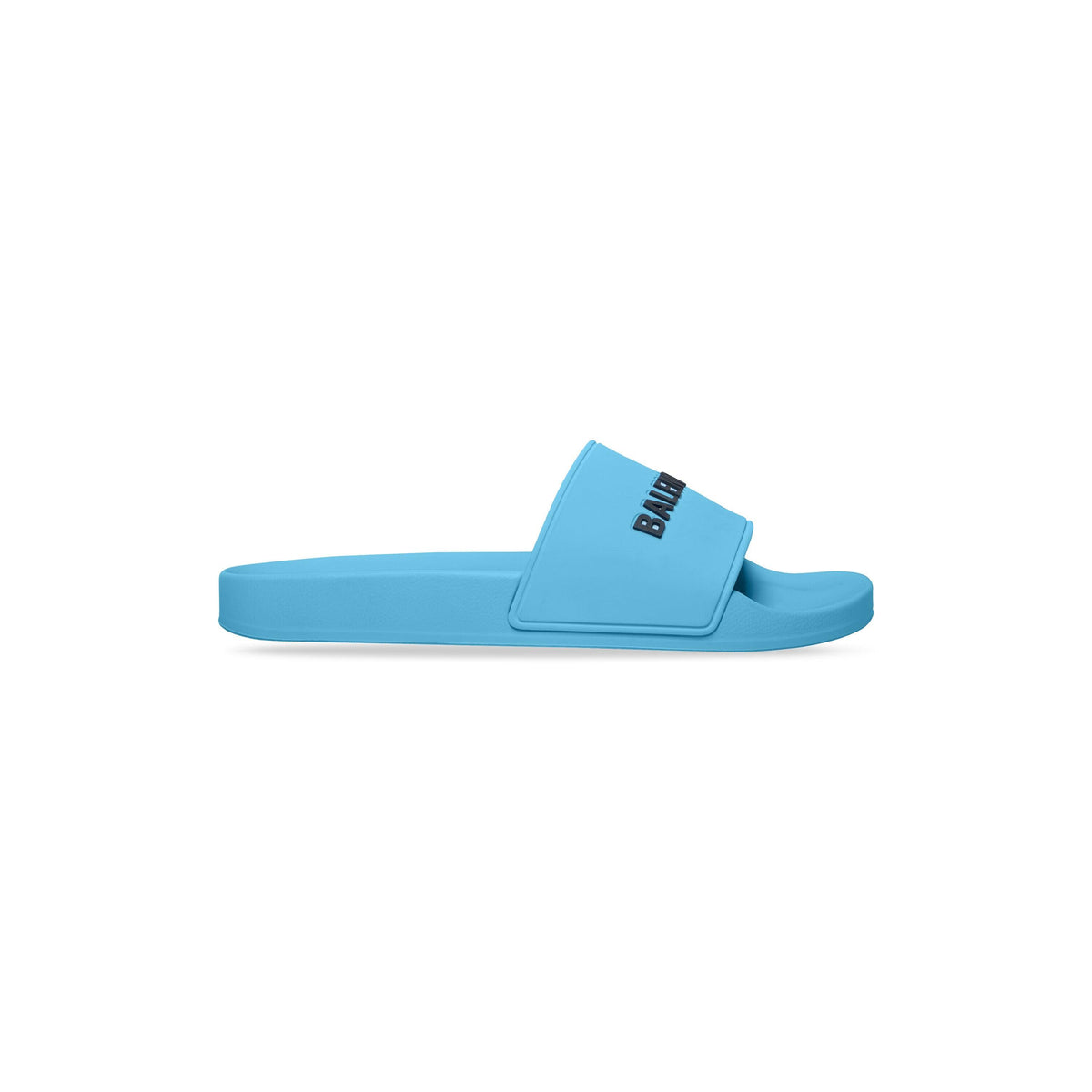 Balenciaga Blue Leather Campaign Logo Slide Pool Sandal Flip Flop Flat 44 11 Balenciaga Pool Slides Blue | Grailed main image 2