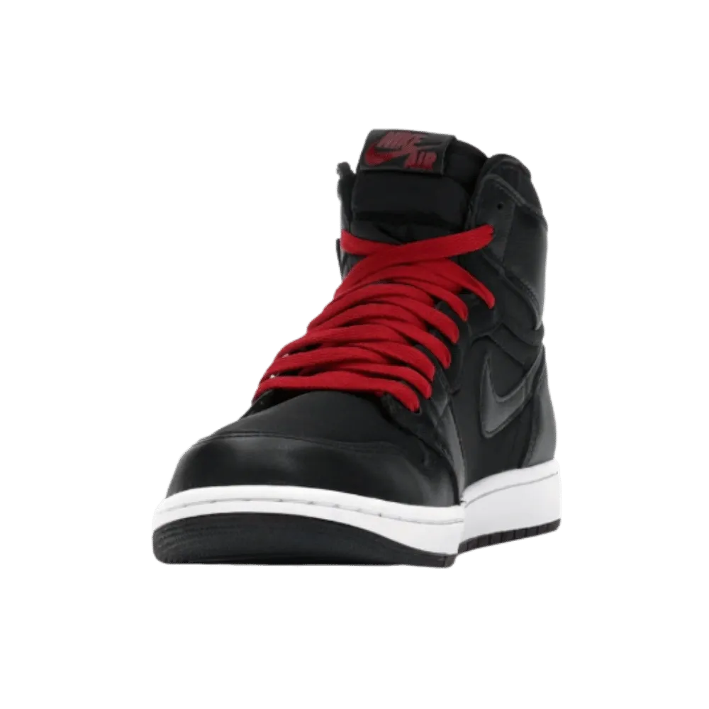 Nike Jordan 1 Retro High Black Satin Gym Red
