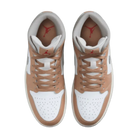 Air Jordan 1 Mid Rattan White College Grey