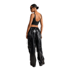 Nike X Skims Matte Women's V-Neck Long-Line Bra OBSIDIAN