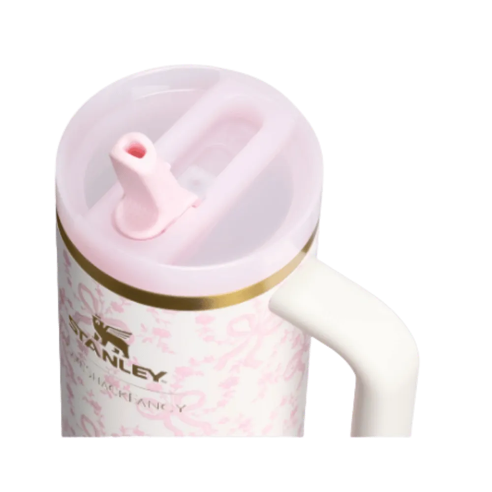 Stanley 1913 x LoveShackFancy Holiday Quencher ProTour Flip Straw Tumbler (30OZ) Coquette Bow Chantilly