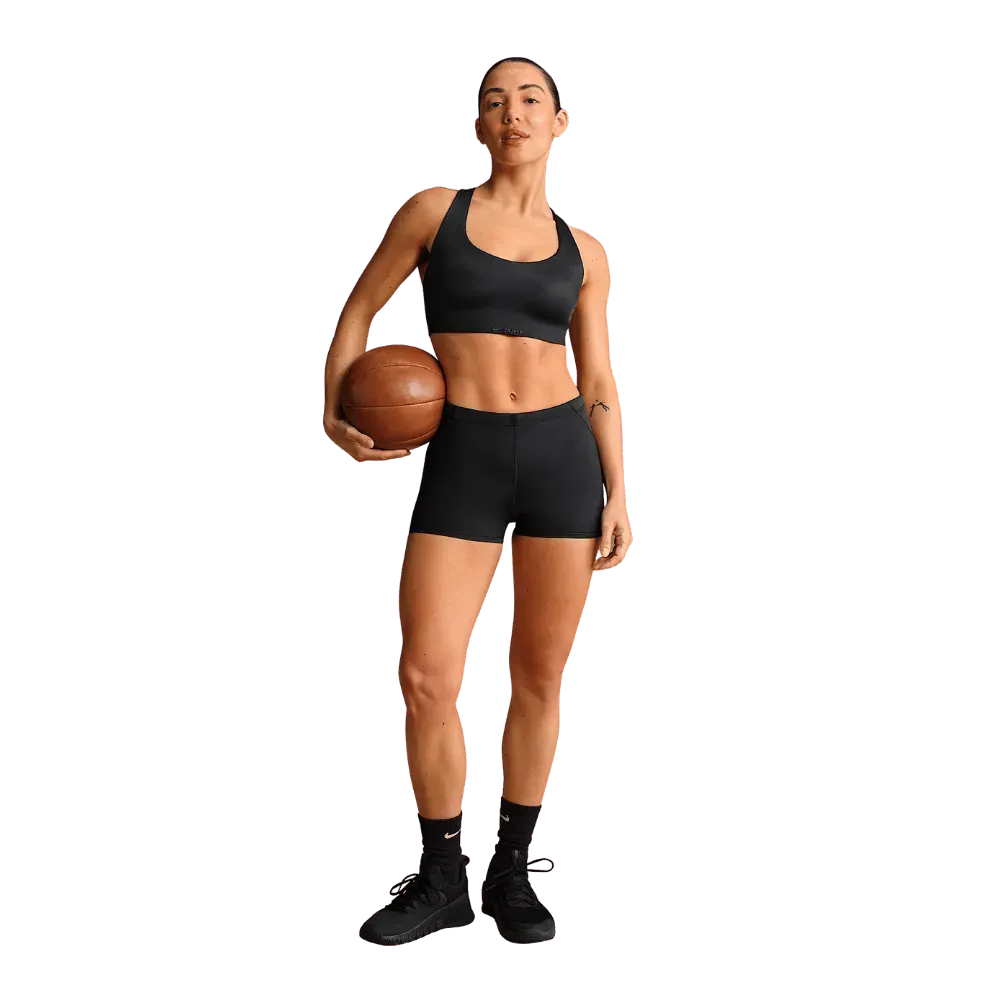 Nike x Skims Shine Women's Mid-Rise 2" Boyshorts with Drawcord OBSIDIAN