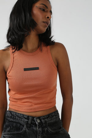 Rust Halter Crop Top