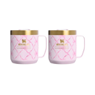 Stanley 1913 X Loveshackfancy Holiday Everyday Camp Mug Set Baby Bow Pink Peppermint 12 OZ