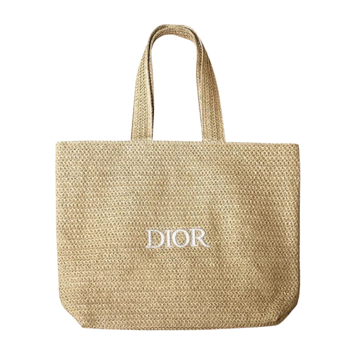 Dior Beauty Raffia Tote Bag Beige