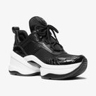 Michael Kors Olympia Mixed-Media Trainer Black