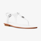Michael Kors Mallory Signature Logo T-Strap Sandal Bright Wht