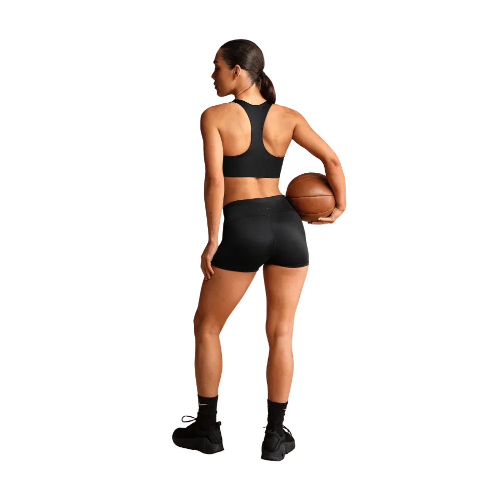 Nike x Skims Shine Women's Mid-Rise 2" Boyshorts with Drawcord OBSIDIAN