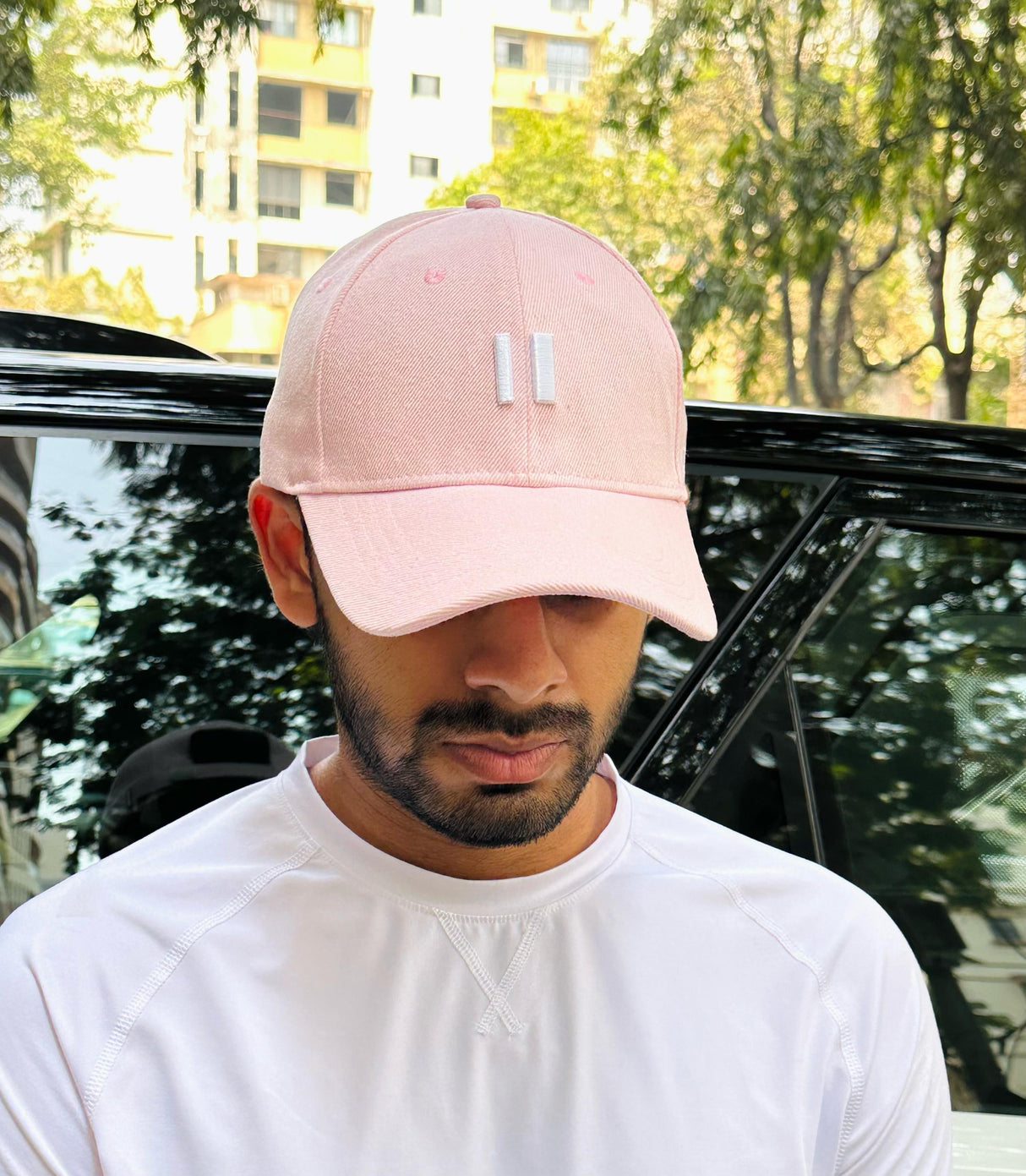 Pink Denim Cap
