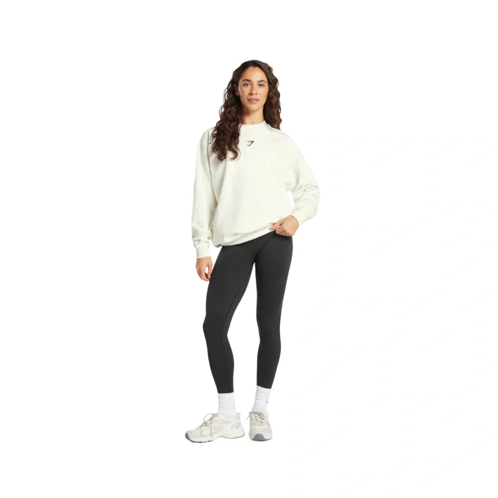 Gymshark Training Oversized Fleece Sweatshirt Soft White