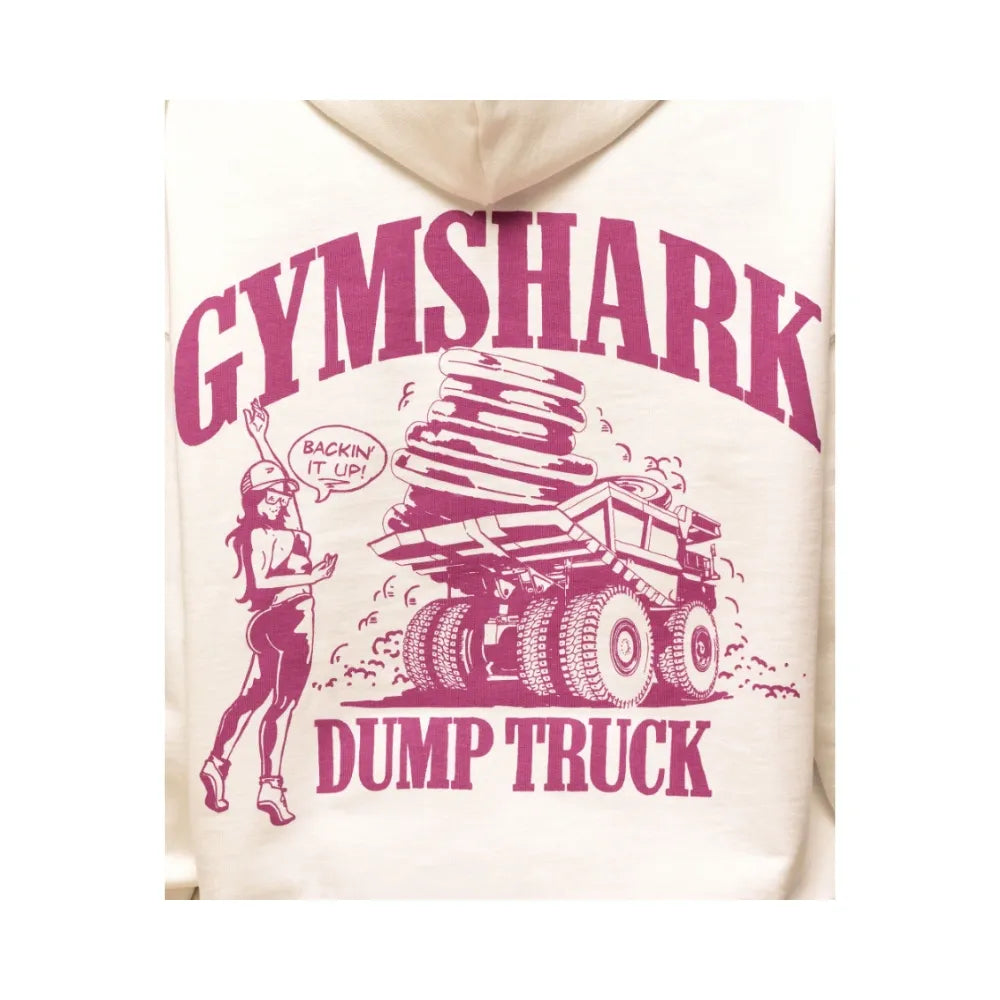 Gymshark Dump Truck Graphic Hoodie Soft White
