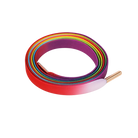 Colorful gradient shoelace with a white background