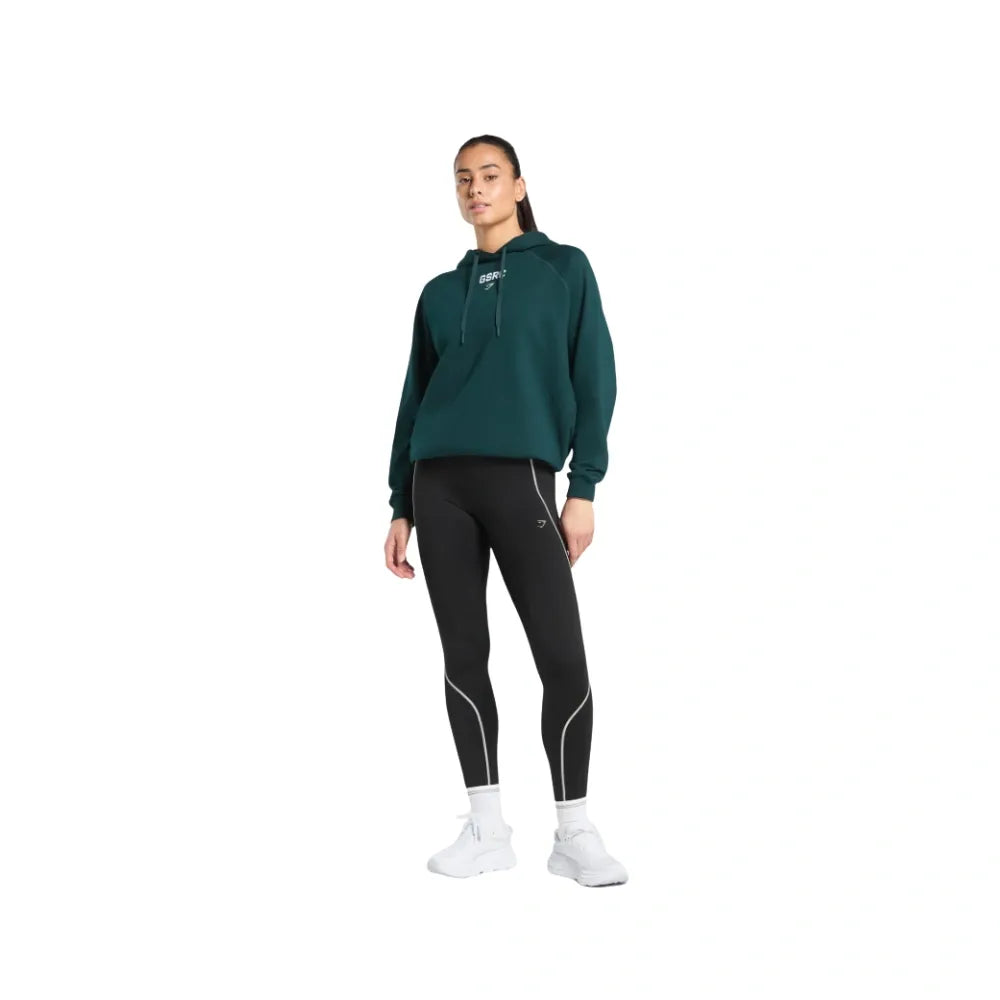 Gymshark Running Graphic Hoodie Strong Teal