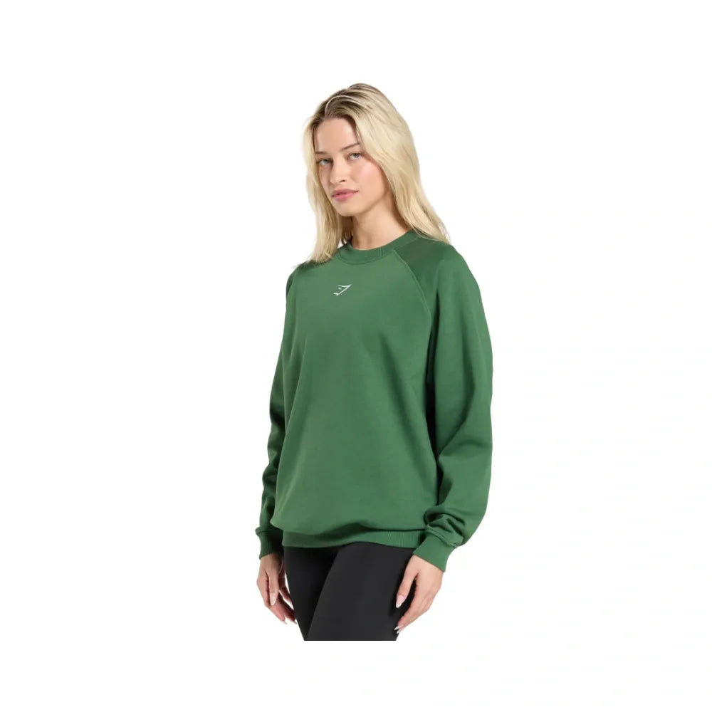 Gymshark Training Oversized Fleece Sweatshirt Classic Green