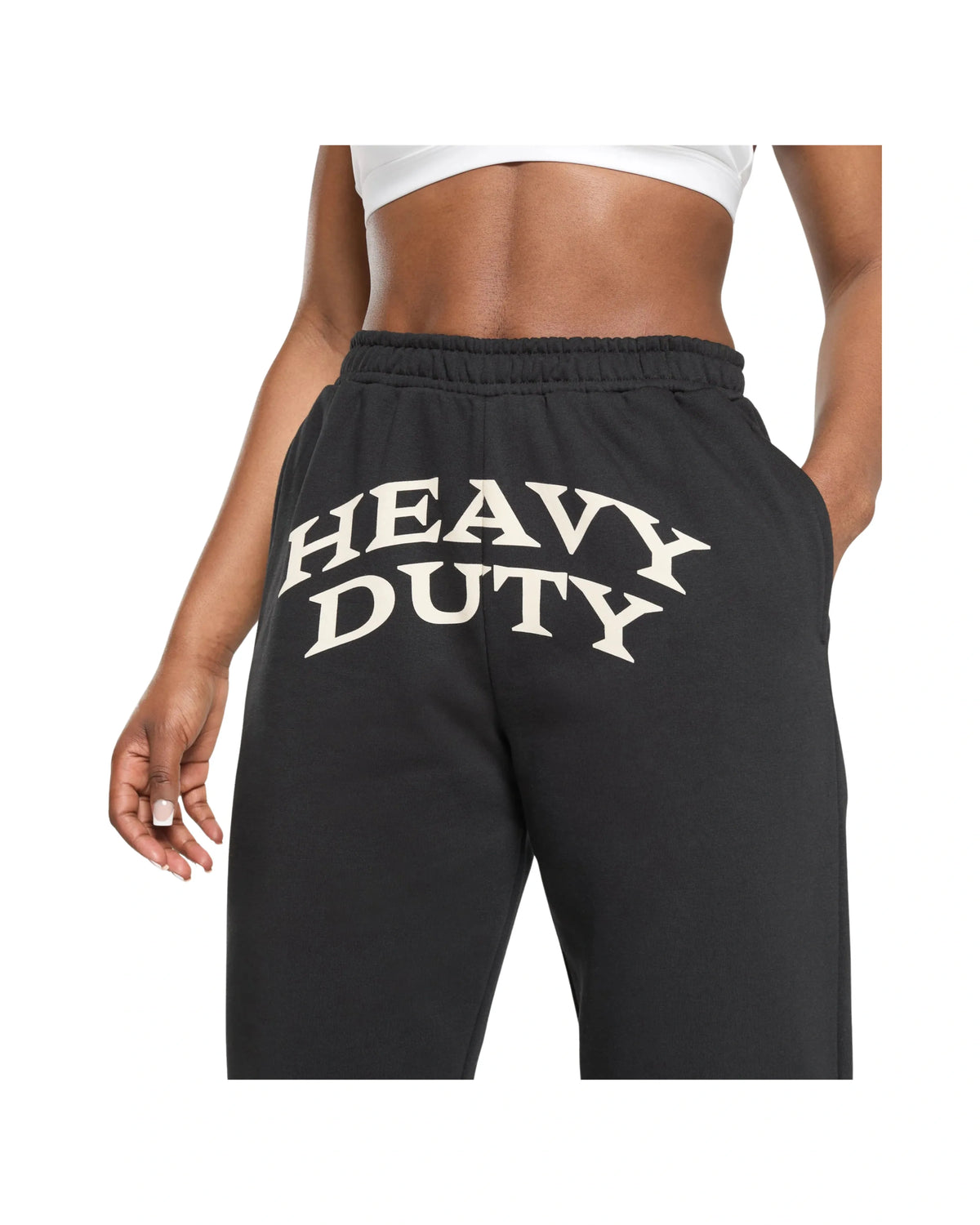 Gymshark Heavy Duty Graphic Loopback Jogger Black
