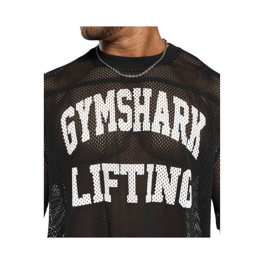 Gymshark Mesh Oversized T-Shirt Oversized Fit Black