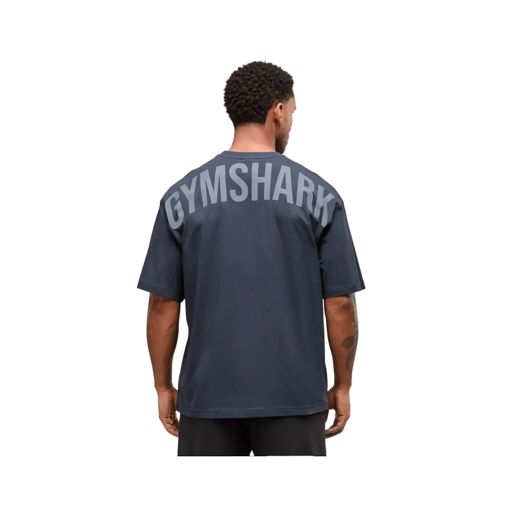 Gymshark Power T-Shirt Oversized Fit Heavy Blue