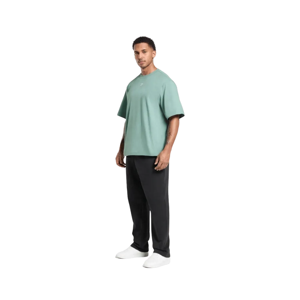 Gymshark Rest Day Essentials Boxy T-Shirt Oversized Fit Celeste Blue