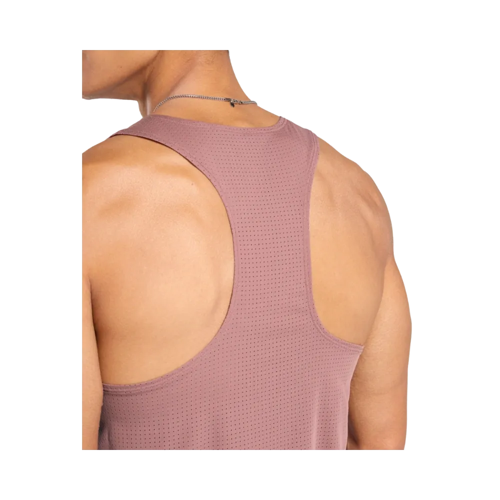 Gymshark Running Tank Slim Fit Brick Brown