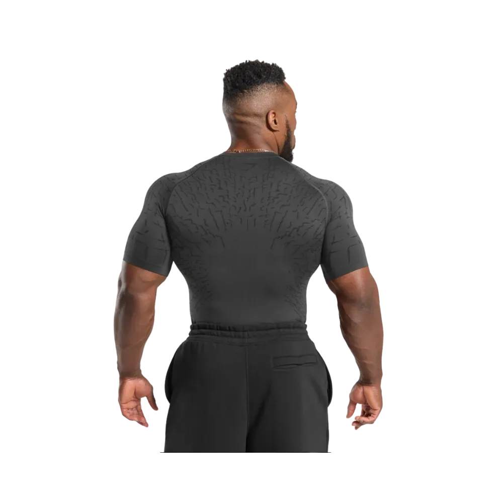 Gymshark Tectonic Seamless T Shirt Muscle Fit Asphalt Grey