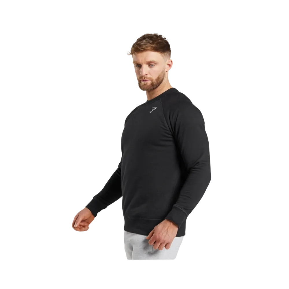 Gymshark Crest Sweatshirt Slim Fit Black