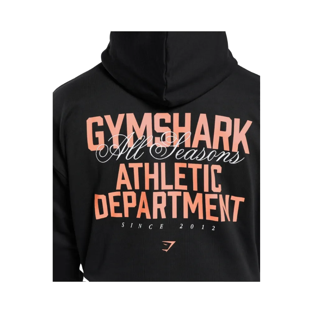 Gymshark Athletic Department Hoodie Oversized Fit Black