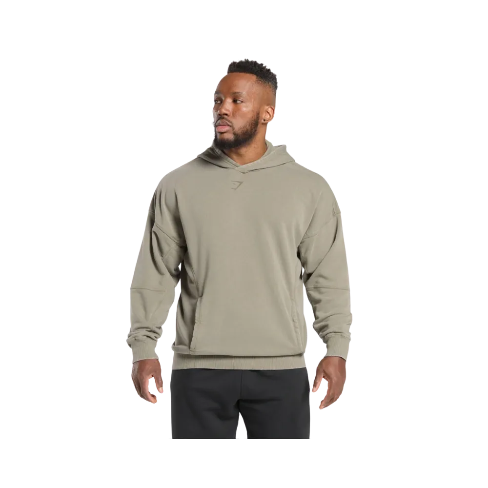 Gymshark Heritage Washed Hoodie Oversized Fit Utility Green