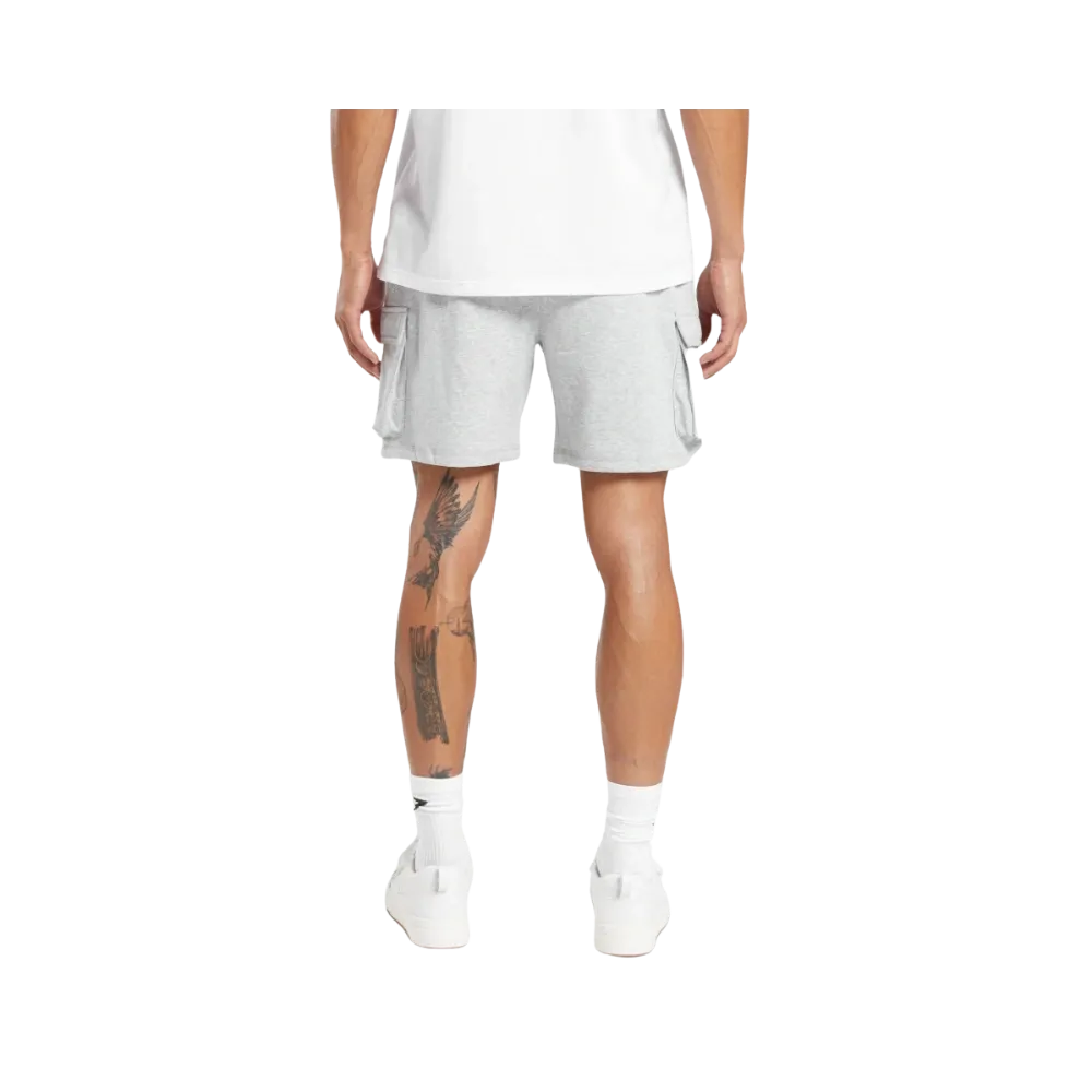 Gymshark Crest Cargo 7" Shorts Slim Fit Light Grey Marl